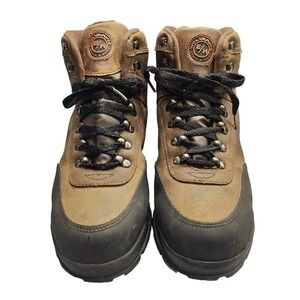 Wolverine Hiking Boots Mens Size 7.5 Brown Black Upper Leather Mid Top Lace Up